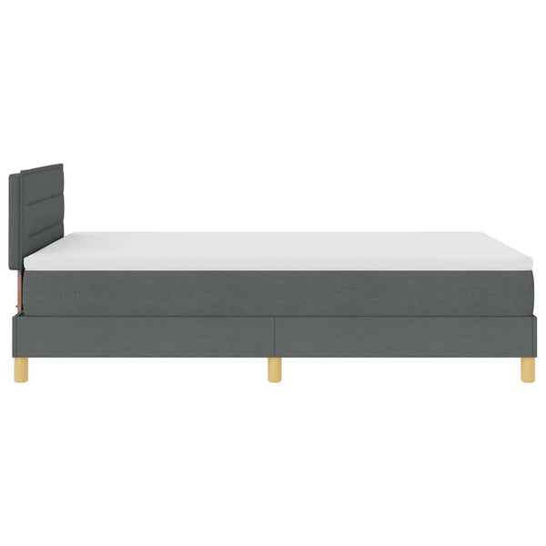 Boxspringbett Dunkelgrau 120x190 cm mit Kissen