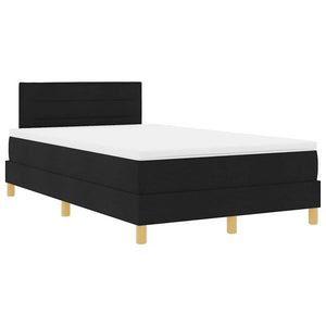 Boxspringbett mit Kissen Schwarz 120x190 cm