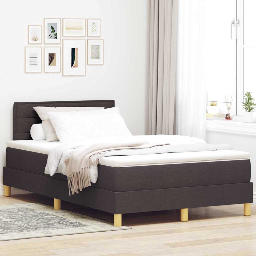 Boxspringbett Dunkelbraun 120x190 cm
