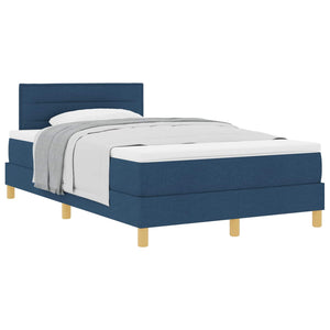 Boxspringbett Blau 120x190 cm mit Kopfteil