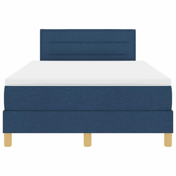 Boxspringbett Blau 120x190 cm mit Kopfteil