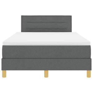 Boxspringbett Dunkelgrau 120x200 cm mit Kissen