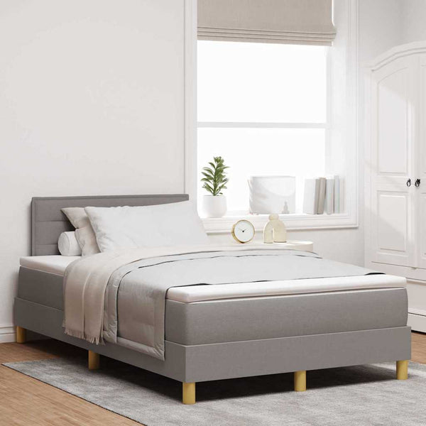 Boxspringbett Taupe 120x200 cm mit Kopfteil