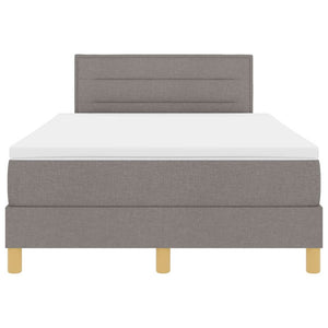 Boxspringbett Taupe 120x200 cm mit Kopfteil