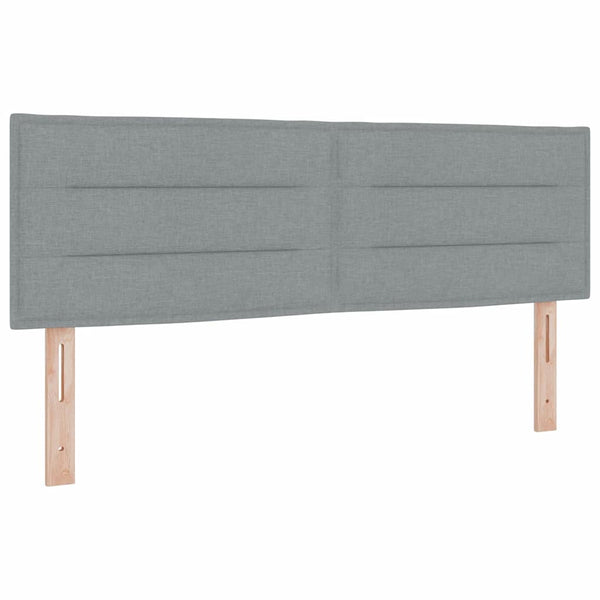 Boxspringbett Hellgrau 140x190 cm mit Kissen