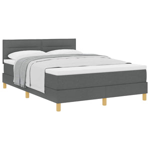 Boxspringbett Dunkelgrau 140x190 cm mit Kissen
