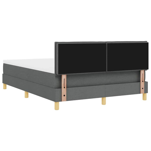 Boxspringbett Dunkelgrau 140x190 cm mit Kissen