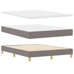 Boxspringbett Taupe 140x190 cm mit Kissen
