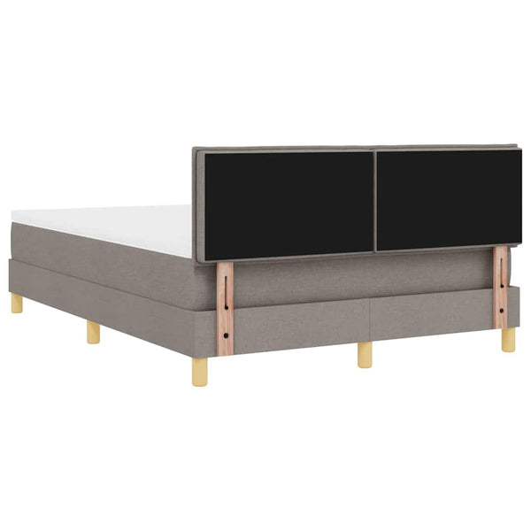 Boxspringbett Taupe 140x190 cm mit Kissen