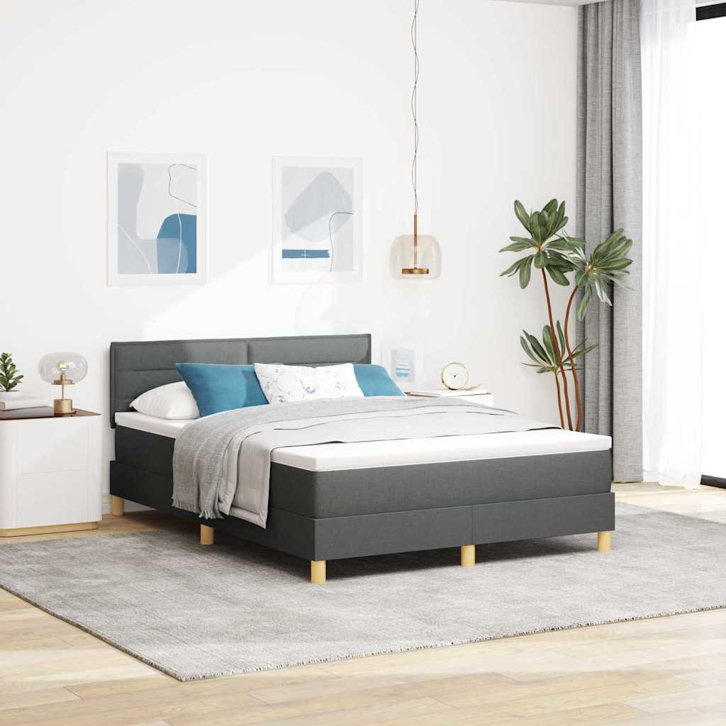 Boxspringbett Dunkelgrau 140x200 cm