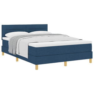 Boxspringbett Blau 140x200 cm mit Kopfteil