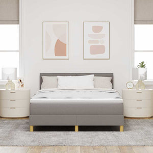 Boxspringbett Taupe 160x200 cm mit Kopfteil