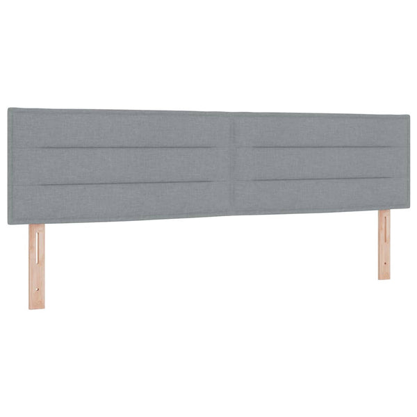 vidaXL Box Spring Bed with Pillows Light Gray 180 x 200 cm Fabric