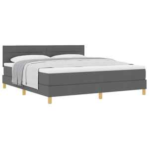 Boxspringbett Dunkelgrau 180x200 cm mit Kissen
