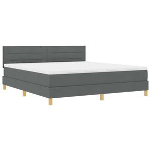 Boxspringbett Dunkelgrau 180x200 cm mit Kissen
