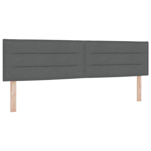 Boxspringbett Dunkelgrau 180x200 cm mit Kissen