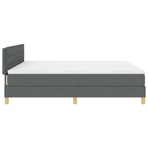 Boxspringbett Dunkelgrau 180x200 cm mit Kissen