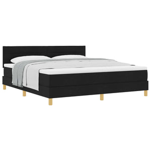 Boxspringbett Schwarz 180x200 cm mit Kissen