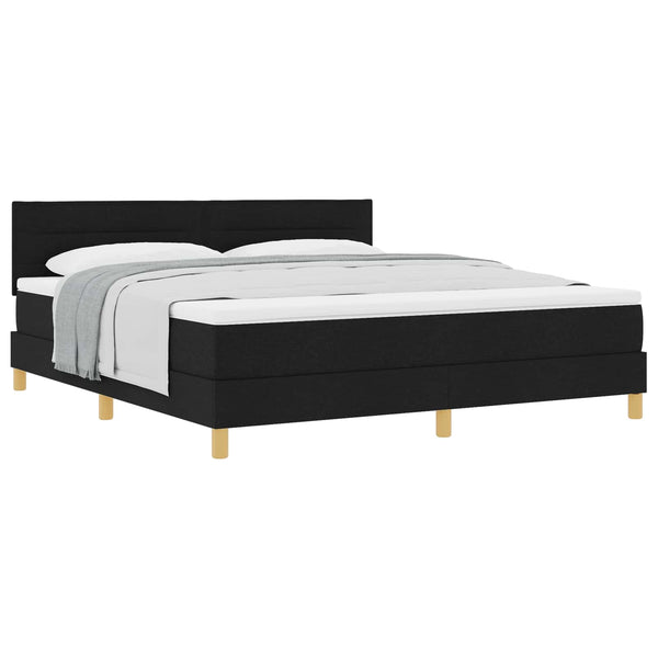 Boxspringbett Schwarz 180x200 cm mit Kissen