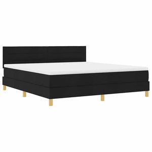 Boxspringbett Schwarz 180x200 cm mit Kissen