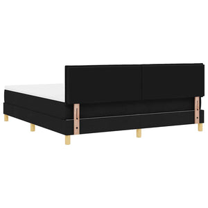 Boxspringbett Schwarz 180x200 cm mit Kissen