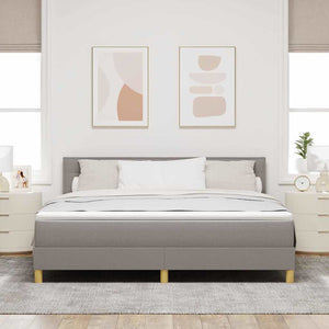 Boxspringbett Taupe 180x200 cm mit Kopfteil
