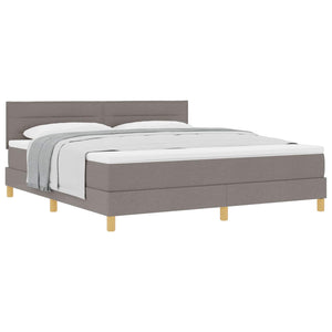 Boxspringbett Taupe 180x200 cm mit Kopfteil