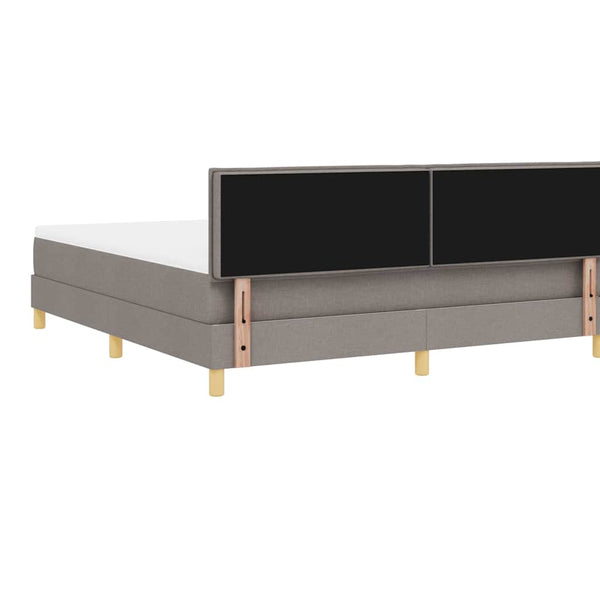 Boxspringbett Taupe 180x200 cm mit Kopfteil