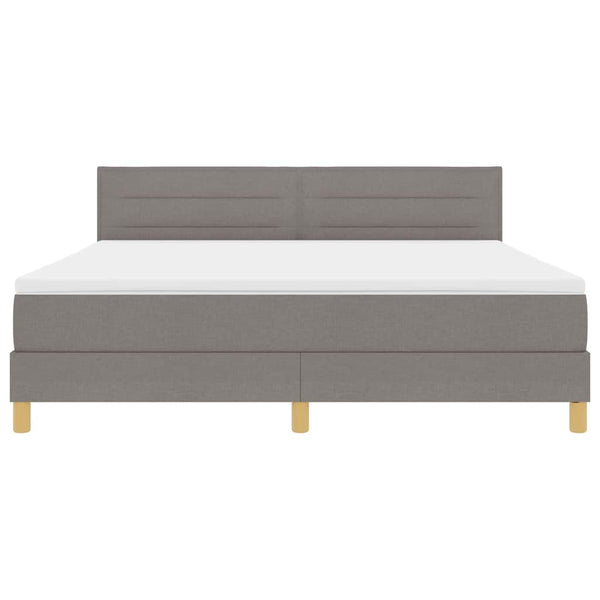 Boxspringbett Taupe 180x200 cm mit Kopfteil