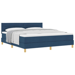 Boxspringbett Blau 180x200 cm mit Kopfteil