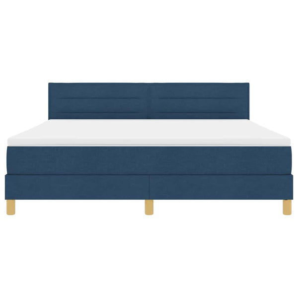 Boxspringbett Blau 180x200 cm mit Kopfteil