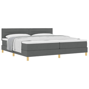 Boxspringbett Dunkelgrau 200x200 cm mit Kissen
