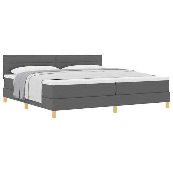 Boxspringbett Dunkelgrau 200x200 cm mit Kissen