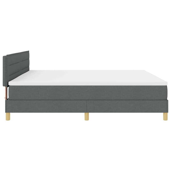 Boxspringbett Dunkelgrau 200x200 cm mit Kissen