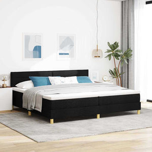 Boxspringbett Schwarz 200x200 cm mit Kissen