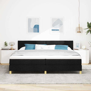 Boxspringbett Schwarz 200x200 cm mit Kissen
