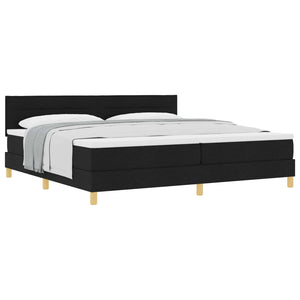 Boxspringbett Schwarz 200x200 cm mit Kissen