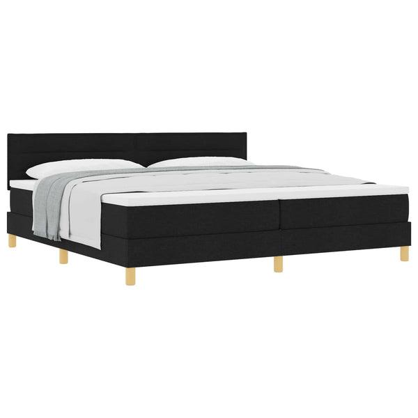 Boxspringbett Schwarz 200x200 cm mit Kissen