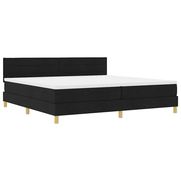 Boxspringbett Schwarz 200x200 cm mit Kissen