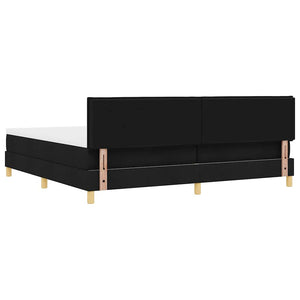 Boxspringbett Schwarz 200x200 cm mit Kissen