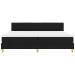 Boxspringbett Schwarz 200x200 cm mit Kissen