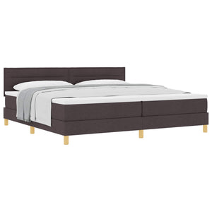 Boxspringbett Dunkelbraun 200x200 cm mit Kissen