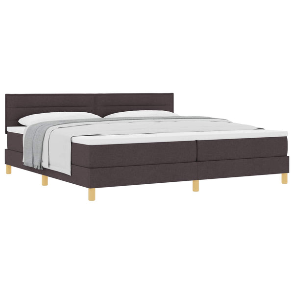 Boxspringbett Dunkelbraun 200x200 cm mit Kissen
