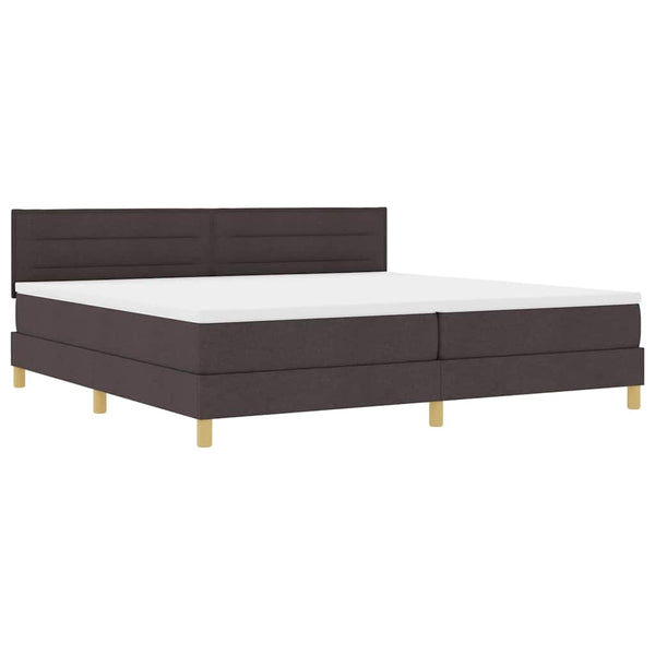 Boxspringbett Dunkelbraun 200x200 cm mit Kissen
