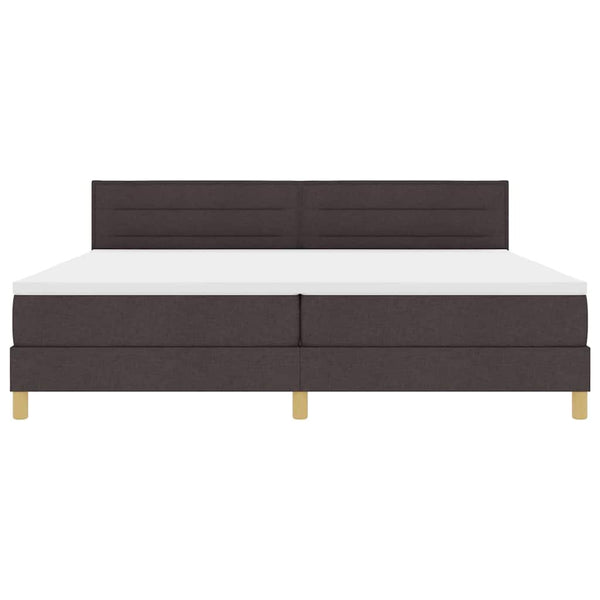 Boxspringbett Dunkelbraun 200x200 cm mit Kissen