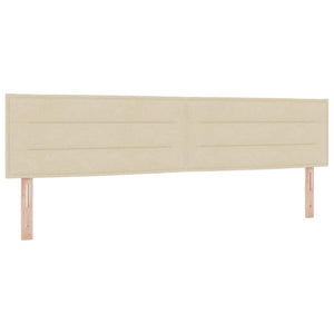 Boxspringbett Creme 200x200 cm mit Kopfteil