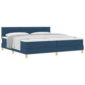 Boxspringbett Blau 200x200 cm mit Kopfteil