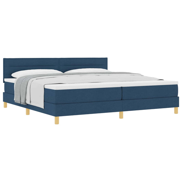 Boxspringbett Blau 200x200 cm mit Kopfteil