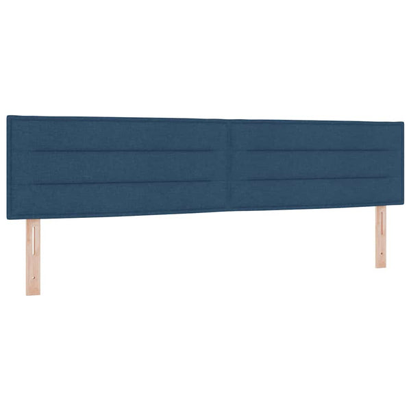 Boxspringbett Blau 200x200 cm mit Kopfteil