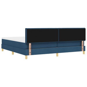 Boxspringbett Blau 200x200 cm mit Kopfteil